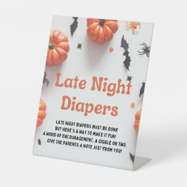 Halloween Baby shower Een beetje Boo Invitation Reclamebord Met Voetstuk