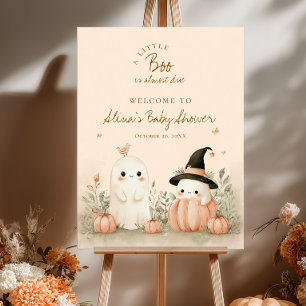 Halloween Baby Shower Een Klein Boe Is Op Komst We Poster