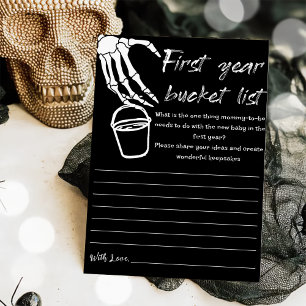Halloween Baby Shower Eerste Jaar Emmer Spelkaart Kaart