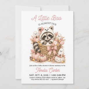 Halloween Baby Shower Er komt een klein Boo aan Wa Kaart
