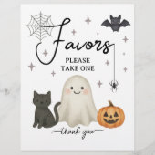 Halloween Baby shower Favorisez le prospectus budg (Devant)