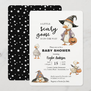 Halloween baby shower ganzewitch uitnodiging