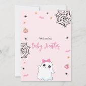Halloween Baby shower Invitation mignonne Fille Fa (Dos)