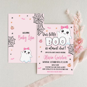 Halloween Baby shower Invitation mignonne Fille Fa
