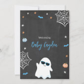 Halloween Baby shower Invitation mignonne Ghost Bo (Dos)