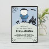 Halloween baby shower invitation Octobre migre (Debout devant)