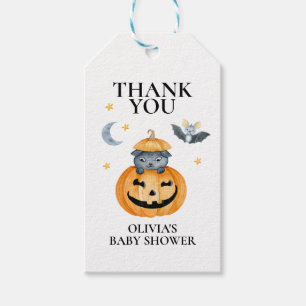 Halloween Baby shower Jack-O-Lantern Pumpkin Favor Cadeaulabel