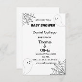 Halloween Baby shower Kaart (Voorkant / Achterkant)