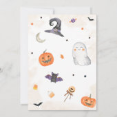 Halloween Baby shower Kaart (Achterkant)