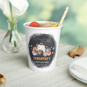 Halloween Baby shower Kleine Boo Pompoen Papieren Bekers