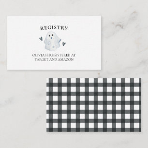 Halloween Baby shower Little Boo Registry Informatiekaartje