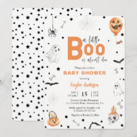 Halloween Baby shower Little Boo-uitnodiging