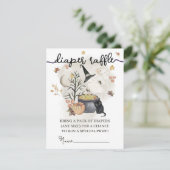 Halloween Baby shower luier Raffle. Informatiekaartje (Staand voorkant)
