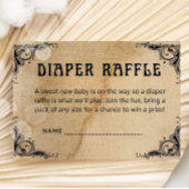 Halloween Baby shower Luier Raffle Informatiekaartje