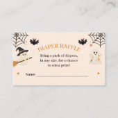 Halloween Baby Shower Luier Raffle Informatiekaartje (Voorkant)