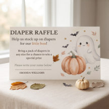 Halloween Baby Shower Luiers Raffle Kaart