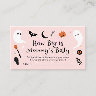 Halloween Baby Shower Meisje Hoe Groot is Haar Bui Informatiekaartje