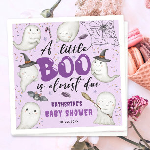 Halloween Baby shower Meisje Paarse Little Boo Gho Servet