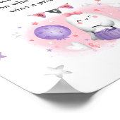 Halloween Baby shower Meisje Roze Spel Fopspeen Hu Poster (Hoek)