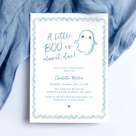 Halloween Baby shower mignon Invitation fantôme