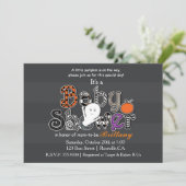 Halloween BABY SHOWER Moderne Chic Invitation (Debout devant)