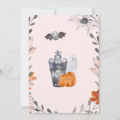 Halloween Baby shower nodiging met geesten Kaart (Achterkant)
