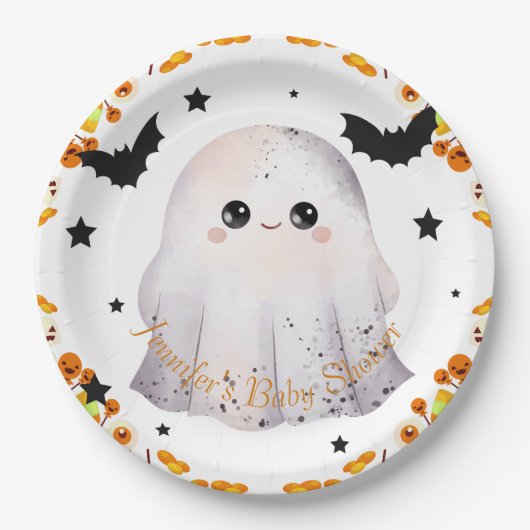 Halloween Baby shower Papier Bord (Voorkant)