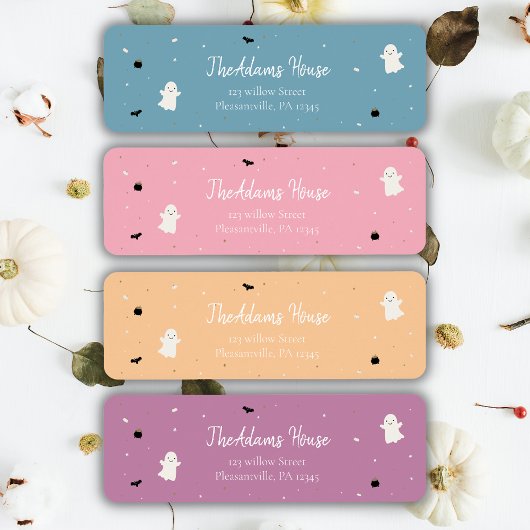 Halloween Baby shower pompoen Little Boo terug te Etiket