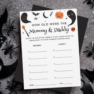 Halloween Baby shower Quel Âge Ont-Ils Jeu Carte