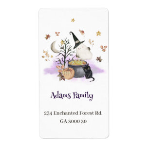 Halloween Baby shower retour adres sticker