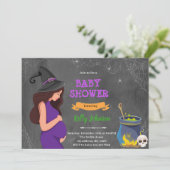 Halloween baby shower uitnodiging (Staand voorkant)