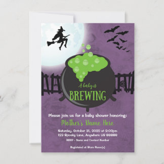Halloween Baby Shower Uitnodiging