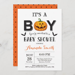 Halloween Baby Shower - uitnodiging