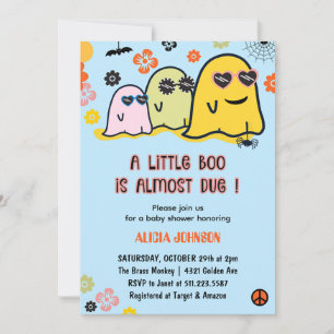 Halloween baby shower uitnodigingen Little boo