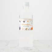 Halloween Baby shower Waterfles Etiket (Voorkant)