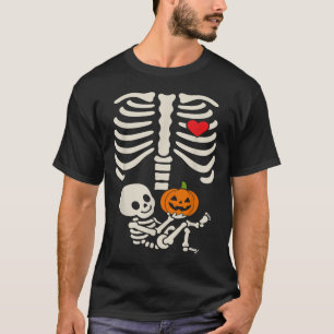 Halloween Baby Skelet Hart Zwangerschapskleding T-shirt