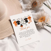 Halloween babykleding Baby shower Bedankt Card Kaart