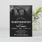 Halloween Bachelor Party Haunted House Kaart (Staand voorkant)