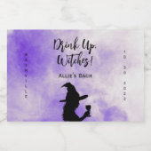 Halloween Bachelorette Party Drink getuigen op Likeurfles Etiket (Enkel label)