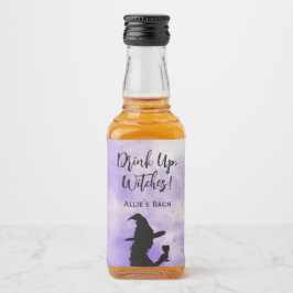 Halloween Bachelorette Party Drink getuigen op Likeurfles Etiket