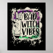 Halloween Bad Witch Vibes Peace Hand Sign-WOwee Poster (Voorkant)