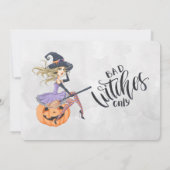 Halloween Bad Witches Bachelorette Party Kaart (Achterkant)