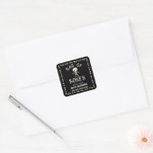 Halloween Bag Of Bones Vierkante Sticker (Envelop)