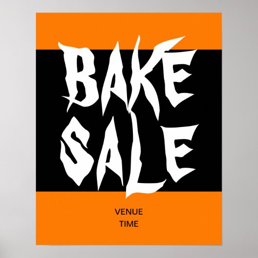 Halloween Bake Sale Sjabloon, Fondsenwerving Poster (Voorkant)