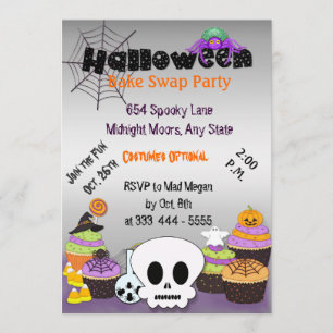 Halloween Bake Swap Party Uitnodiging