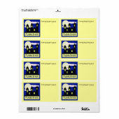 Halloween Baking of Drink mix Labels haunted house (Full Sheet)