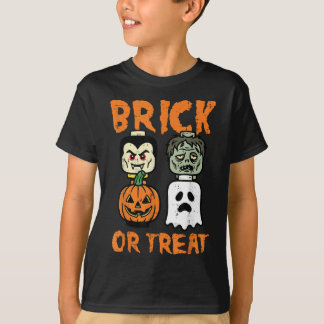 Halloween Baksteen Of Behandeling Bouwblokken Kost T-shirt