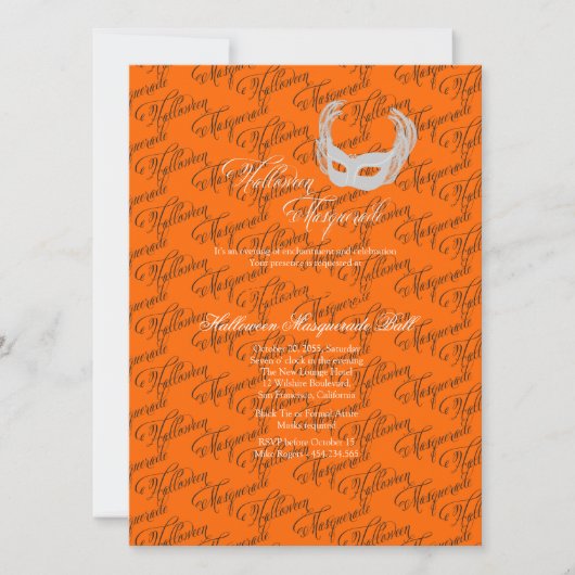 Halloween Ball-uitnodiging Kaart (Voorkant)