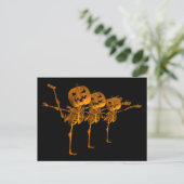 Halloween Ballet Dancing Skeletten Briefkaart (Staand voorkant)