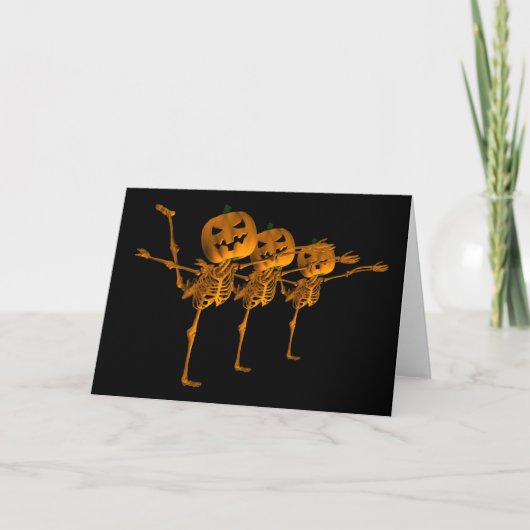 Halloween Ballet Skeleton Dansers Kaart (Voorkant)